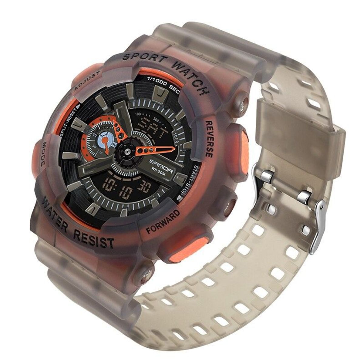 SANDA - Reloj Hombre Deportivo SANDA 3029 Fluorescente