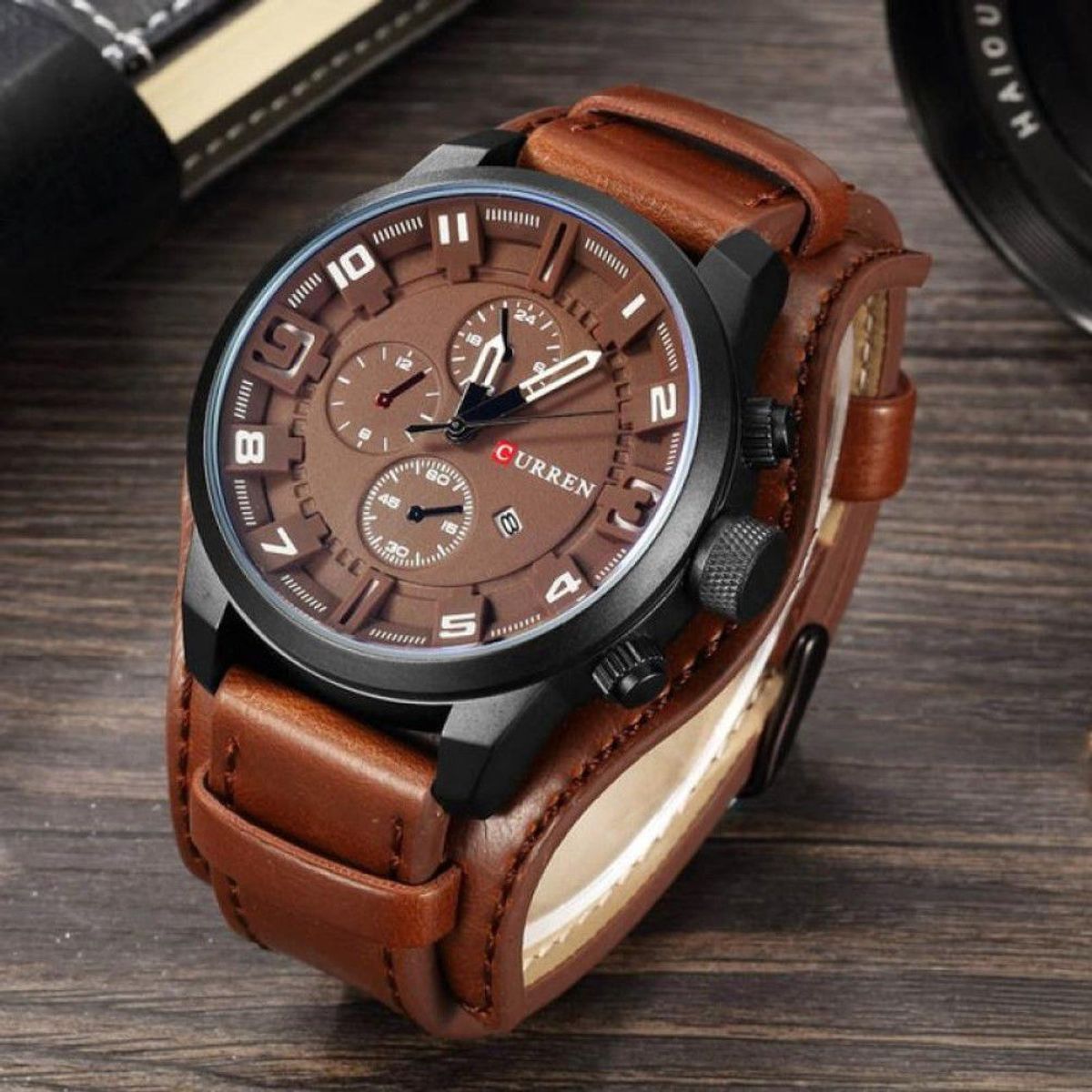 OEM - Reloj Hombre CU-8225 Correa Cuero Genuino