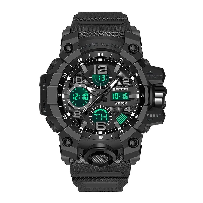 SANDA - Reloj Deportivo SANDA 6021 Militar Dual Timer