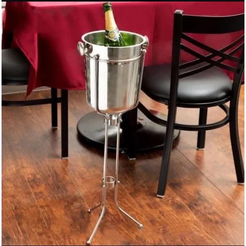 VINOD - PORTA CHAMPAGNE PLEGABLE CON HIELERA DE ACERO INOXIDABLE