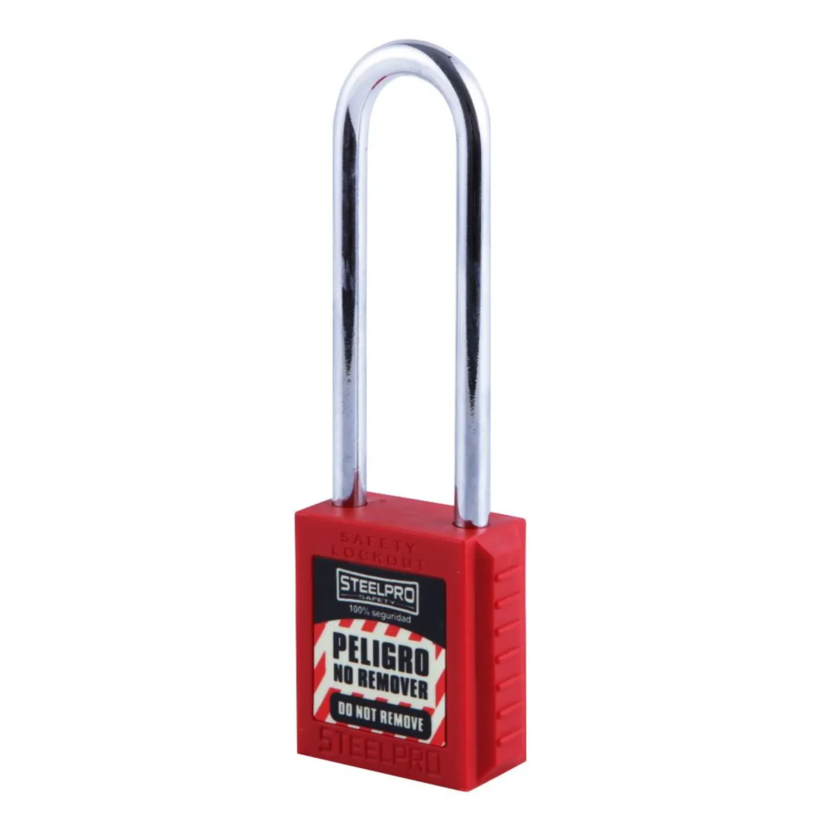 STEEL PRO - CANDADO LOCK OUT X10 LONG STEELPRO ROJO