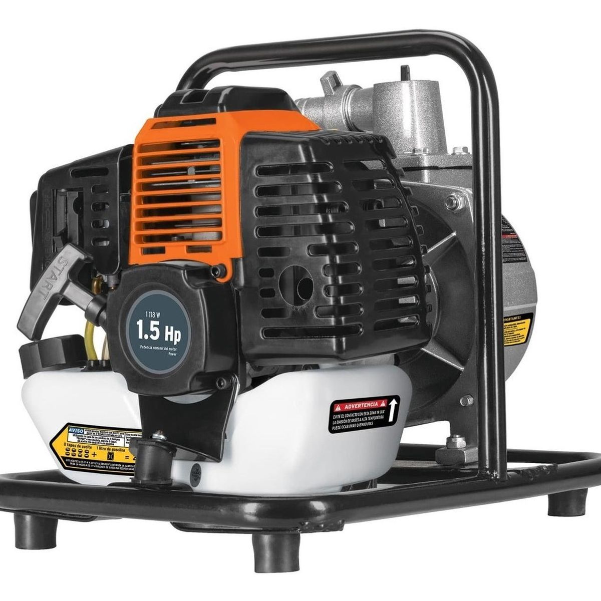 TRUPER - Motobomba autocebante 1" x 1" a gasolina 1-1/2 HP 2 tiempos Truper