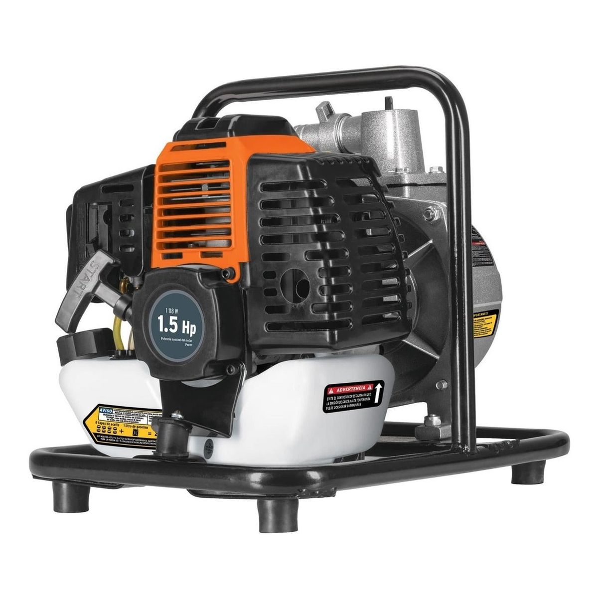 TRUPER - Motobomba autocebante 1" x 1" a gasolina 1-1/2 HP 2 tiempos Truper