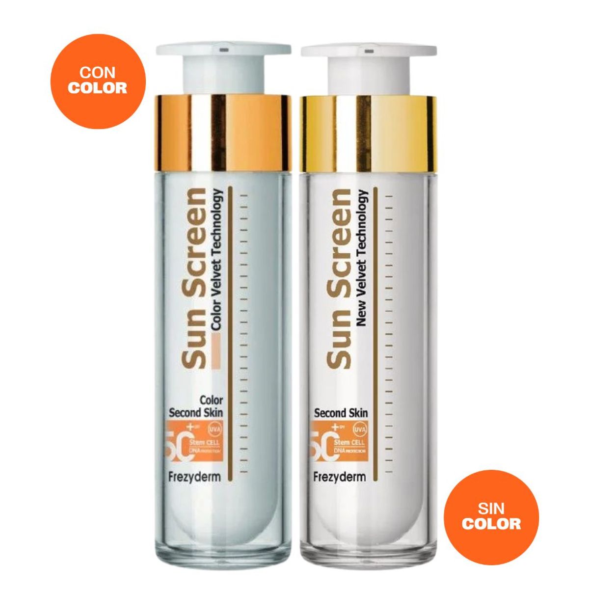 FREZYDERM - Duo Fotoprotector Sun Screen Velvet Face SPF50 50ml Con y Sin color