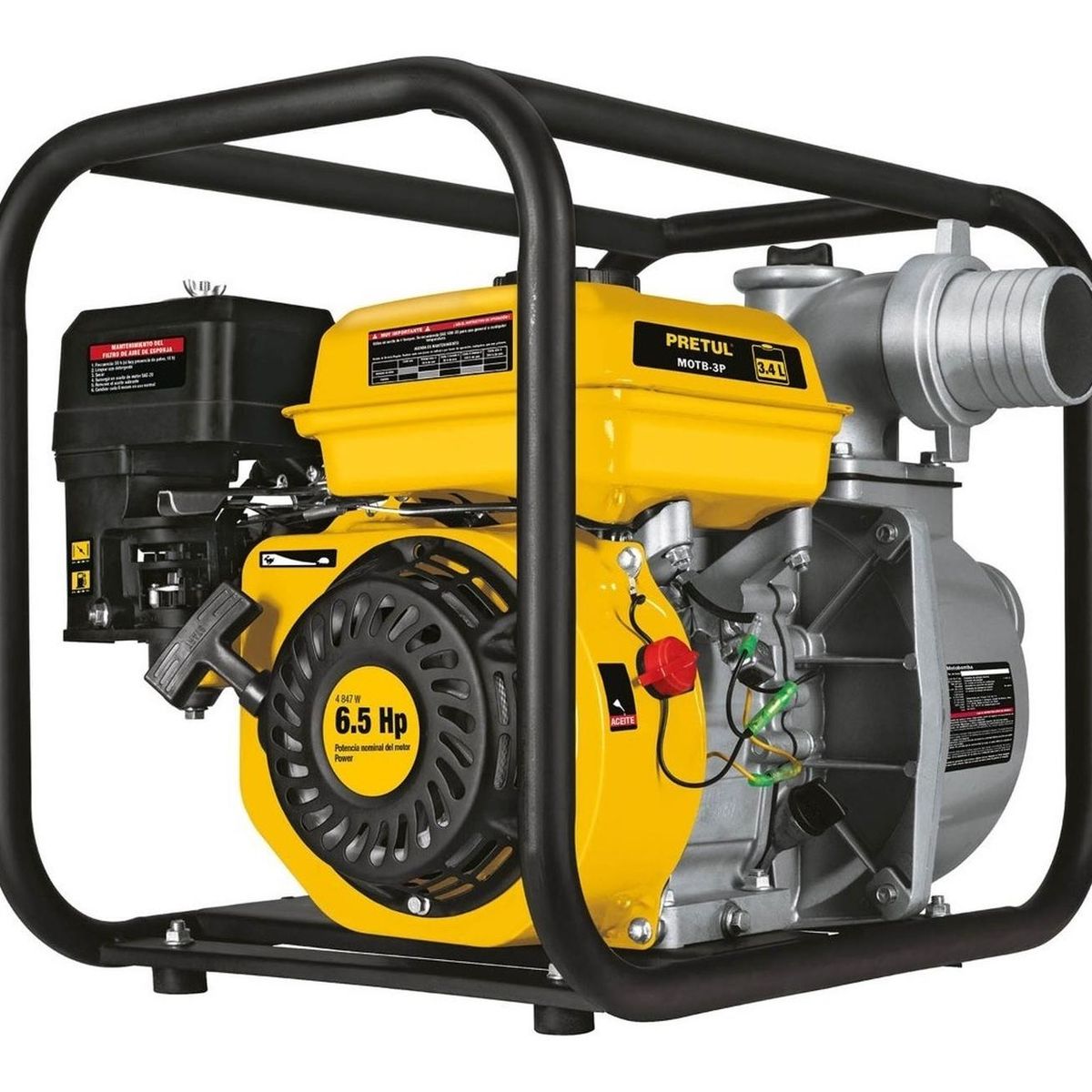 TRUPER - Motobomba 3" x 3" 6 1/2 HP Pretul