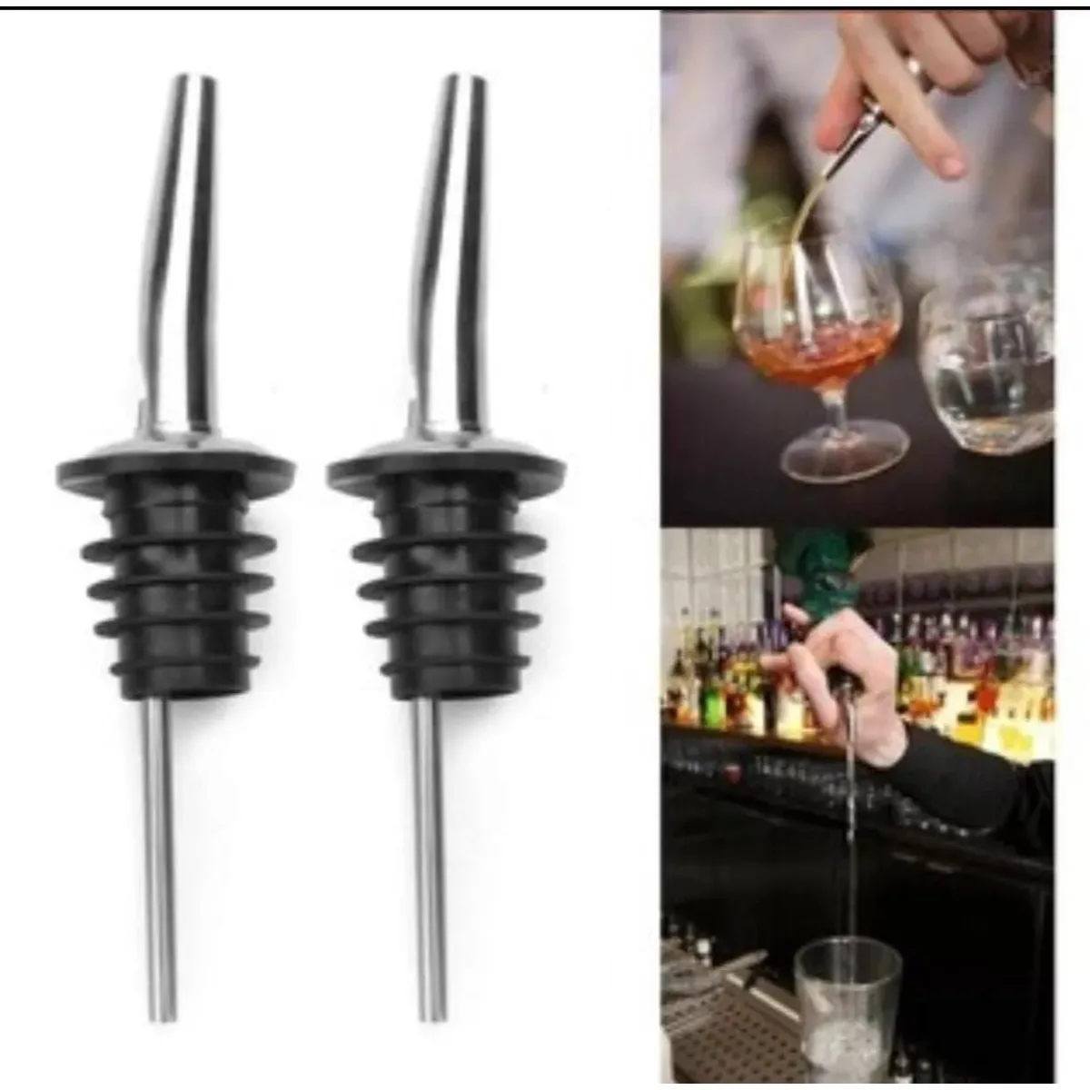 WINCO - 6 PICOS DE METAL PARA BOTELLAS DE LICOR Y MAS