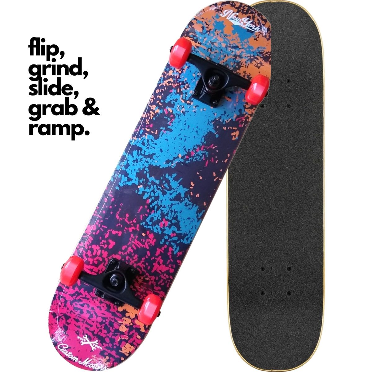 DISPLAY - Skateboard 31-inch Flip Grind Slide Grab Ramp - Custom
