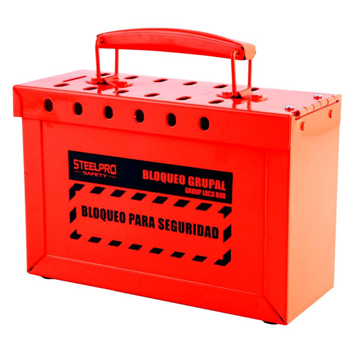 STEEL PRO - CAJA DE BLOQUEO GRUPAL ROJA
