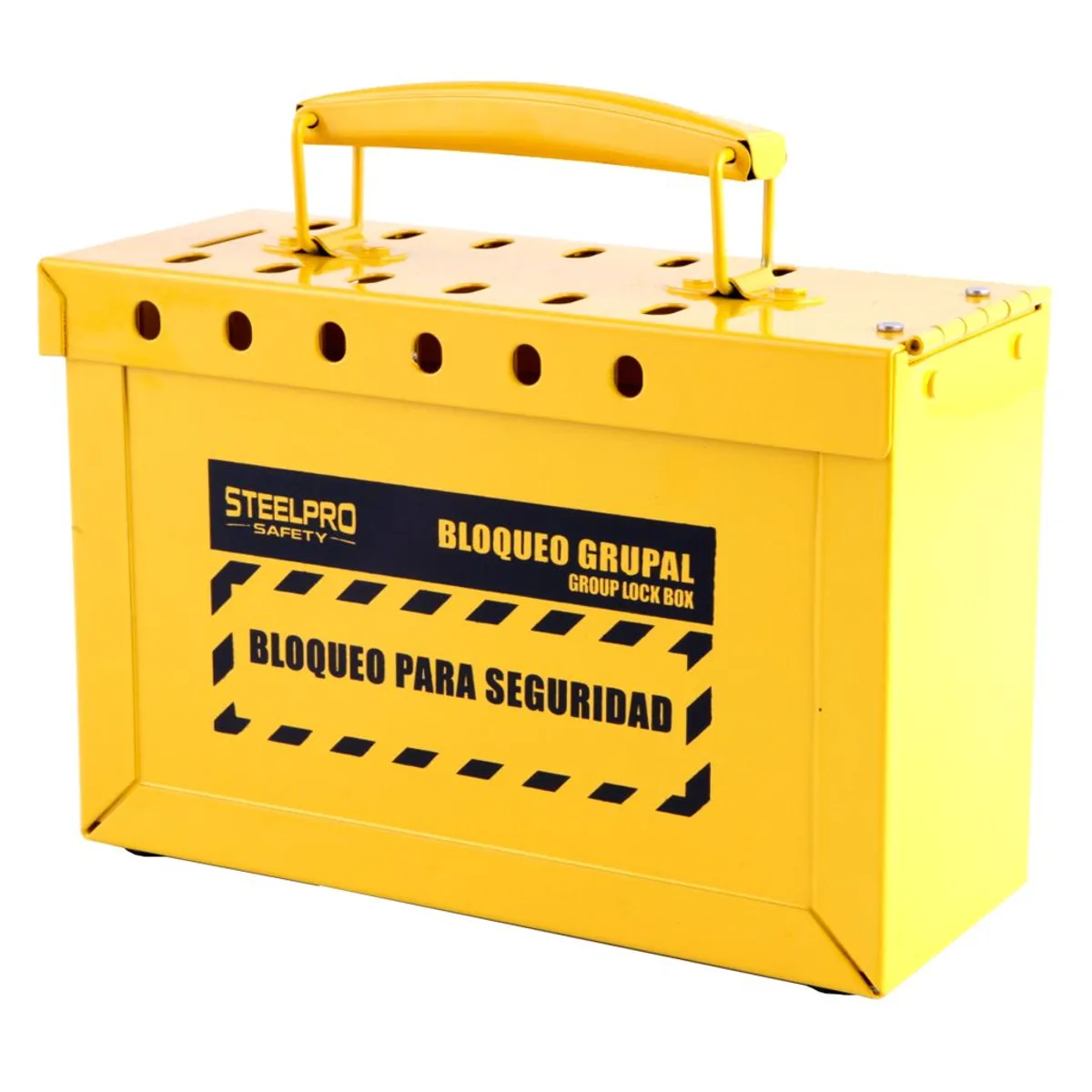 STEEL PRO - CAJA DE BLOQUEO GRUPAL AMARILLA