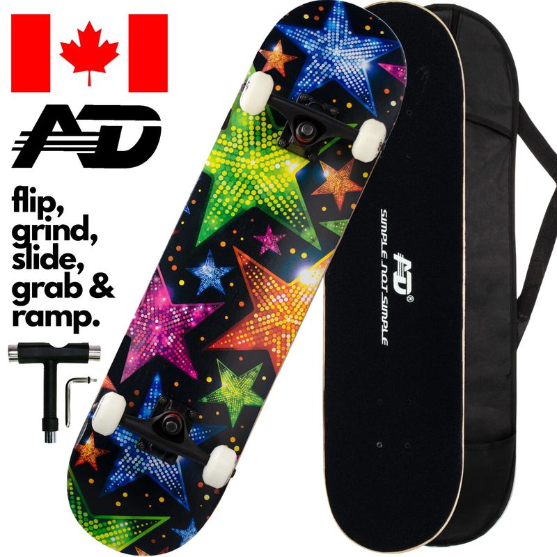 AD - Skateboard 31-inch Flip Grind Slide Grab Ramp - Popstar