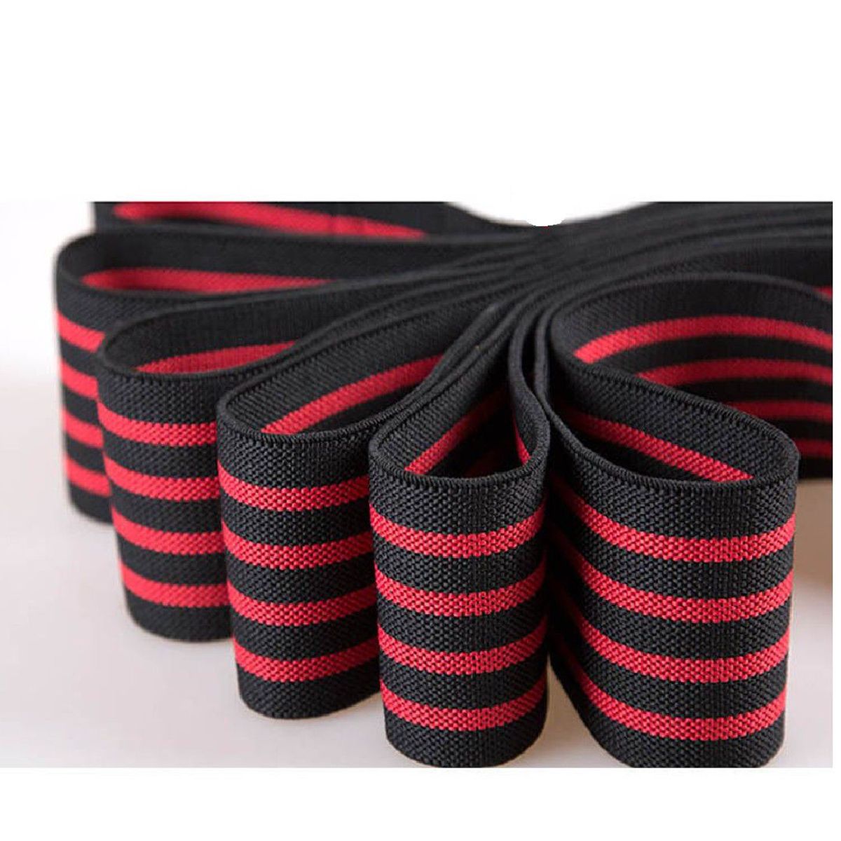 ARGYM - Vendas Rodillera Con Velcro de Potencia para Gimnasio Rojo