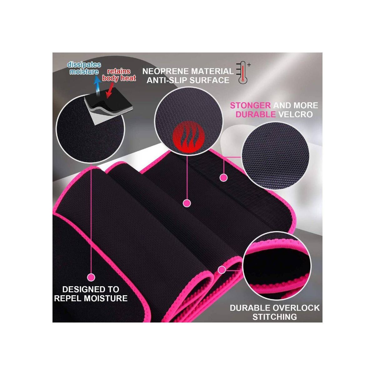 TODO FIT - Faja Reductora Adelgazante Neopreno Cinturón Abdominal Sudar