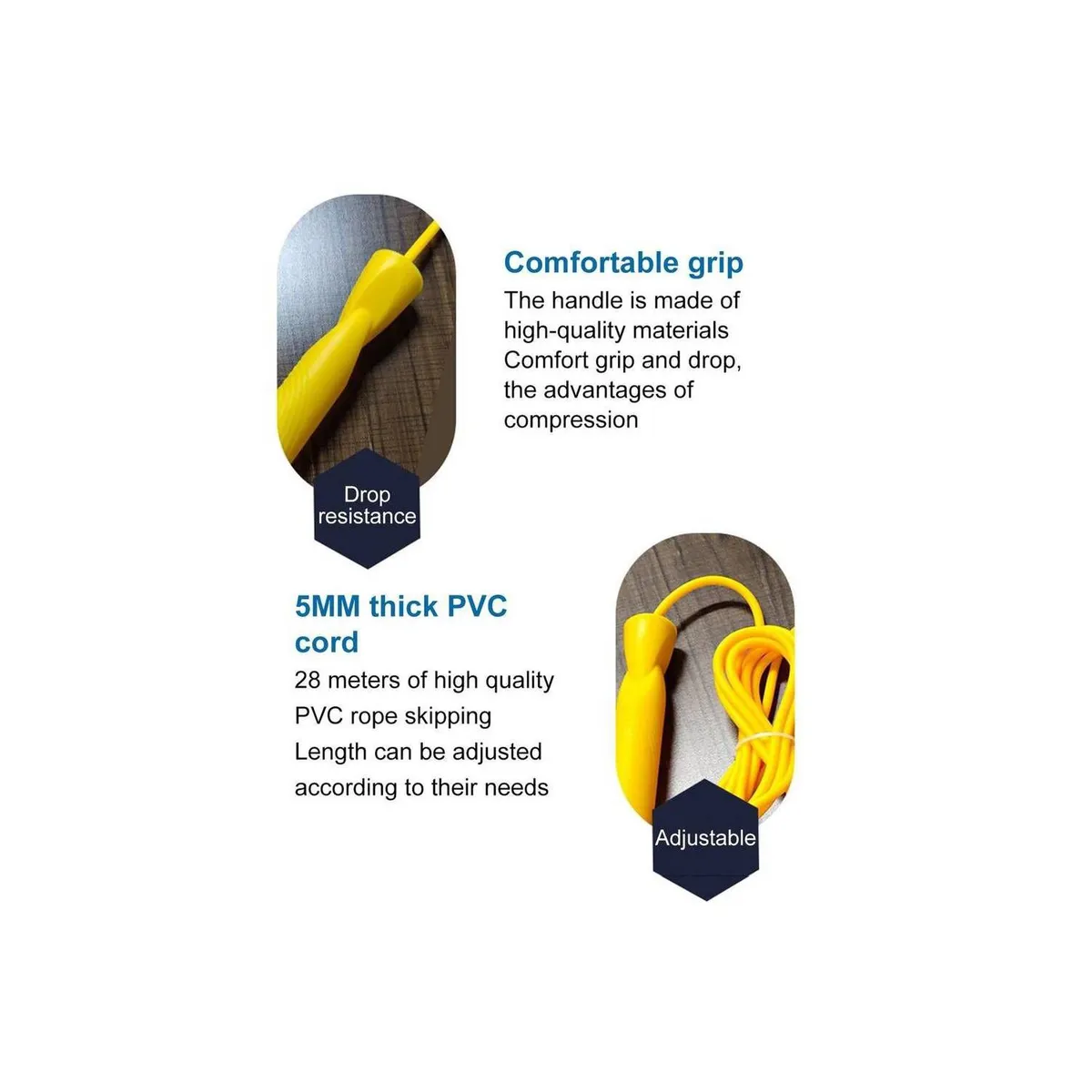 TODO FIT - Soga Para Saltar Con Rodaje Interno Negro Cuerda de salto