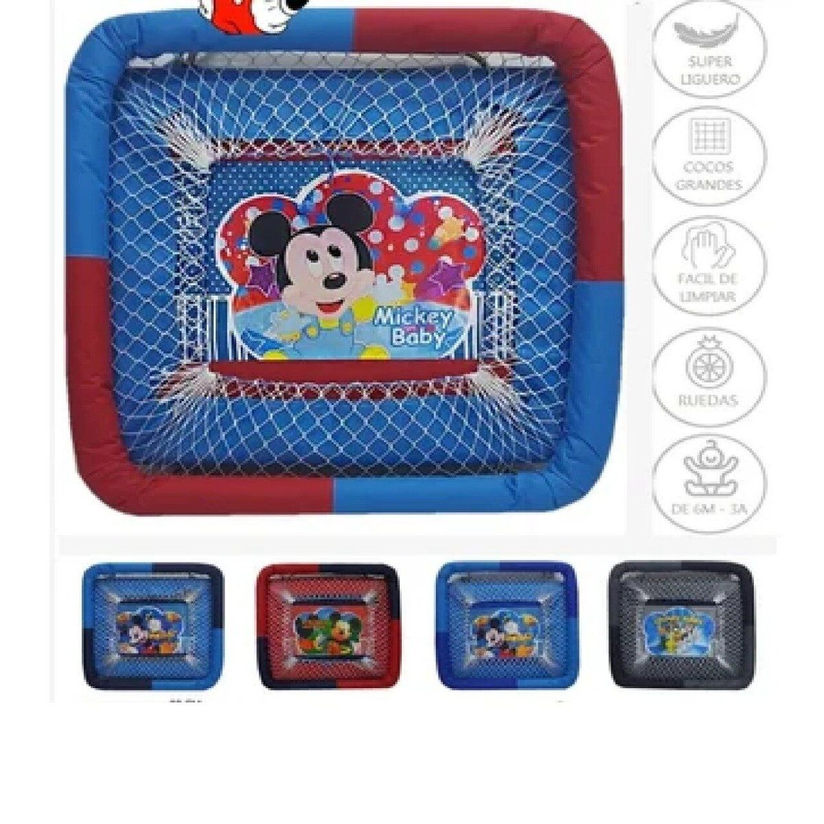 LH ELECTRONIC - Corral Con Ruedas para Bebes Acolchado Lona - Niño