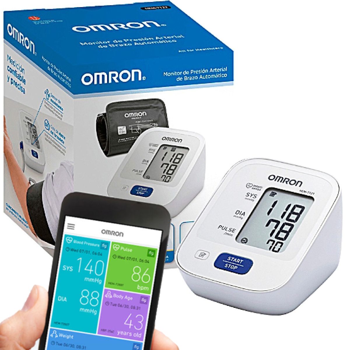 OMRON - Tensiómetro Brazo HEM-7122 OMRON