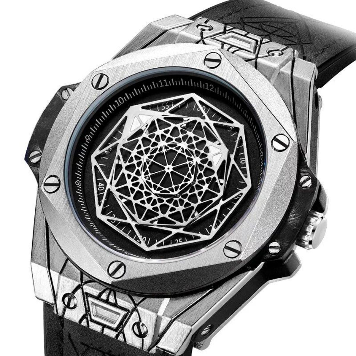 RUIMAS - RELOJ HOMBRE RUIMAS PLATEADO NEGRO RM533G