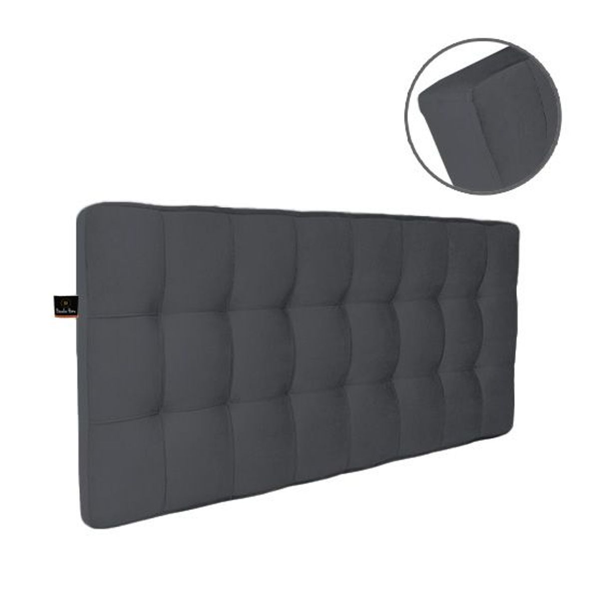 BARAKA HOME - Cabecera Maltes 1.5 plz - Gris Oscuro