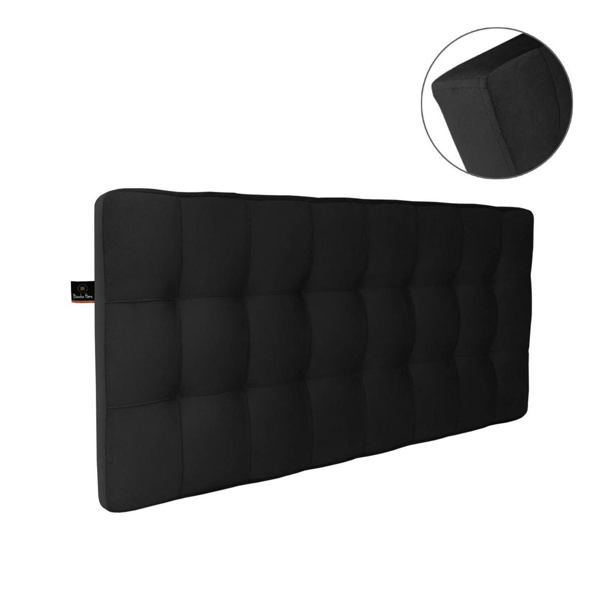 BARAKA HOME - Cabecera maltes 2 plz - Negro