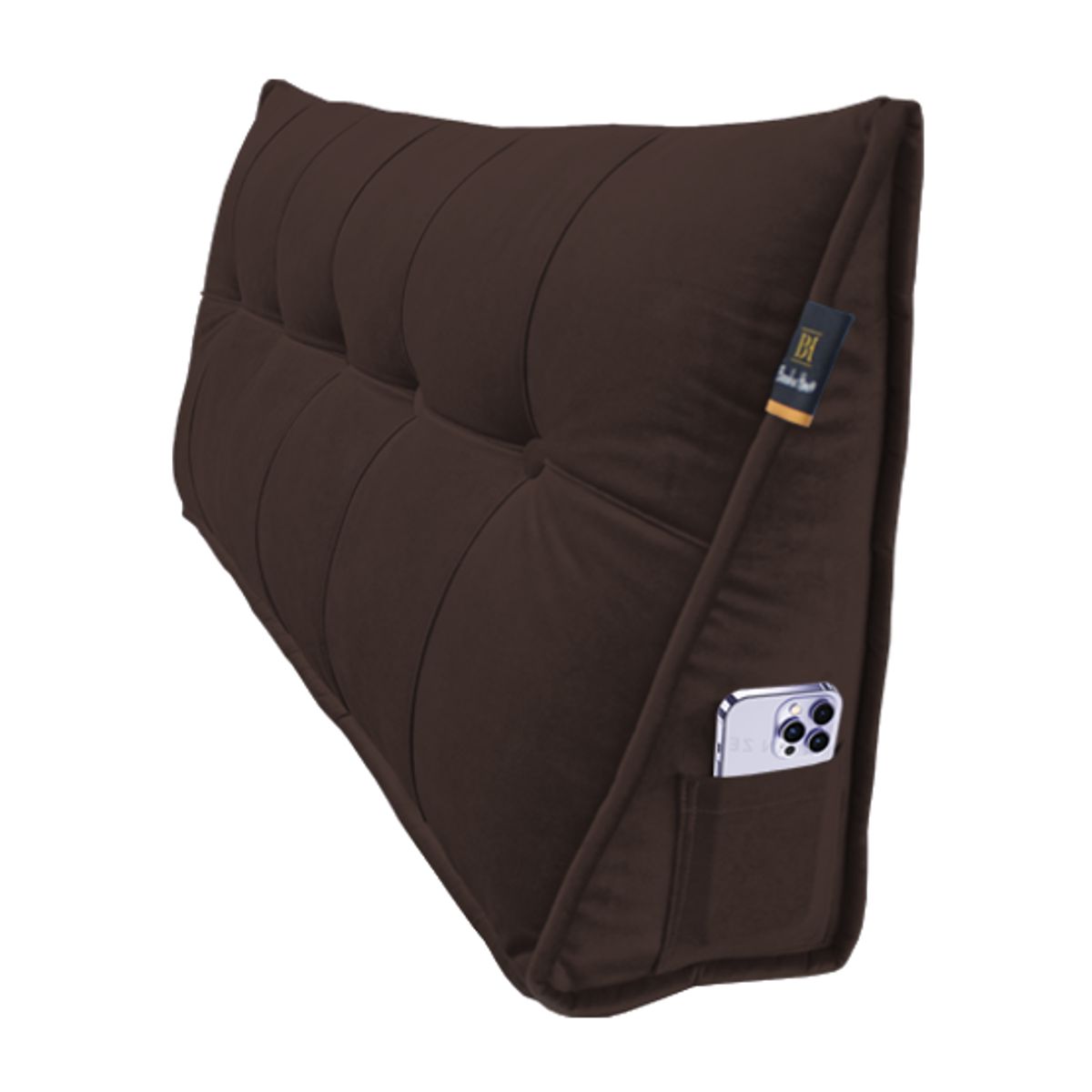 BARAKA HOME - Cojin de Respaldo Bitola 2 plz - Chocolate