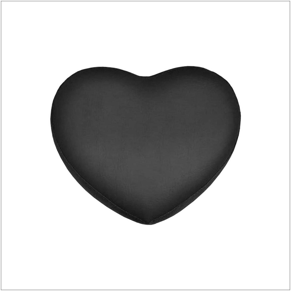 BARAKA HOME - Puff Corazón Lou Tapizado Doble - Negro
