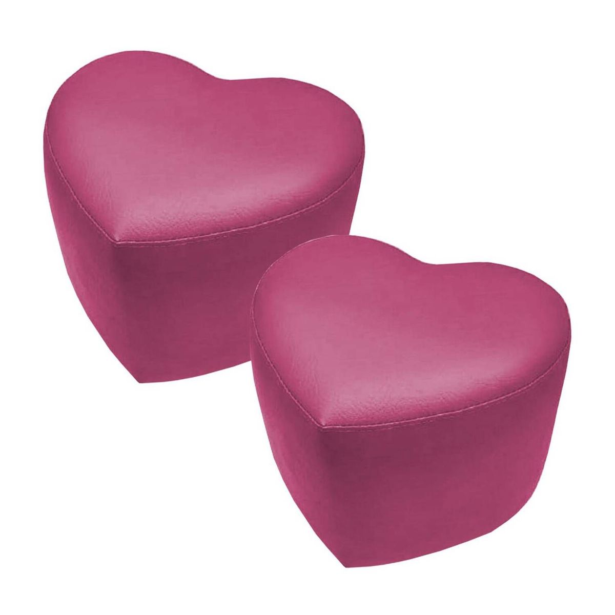 BARAKA HOME - Puff Corazón Lou Tapizado Doble - Rosado