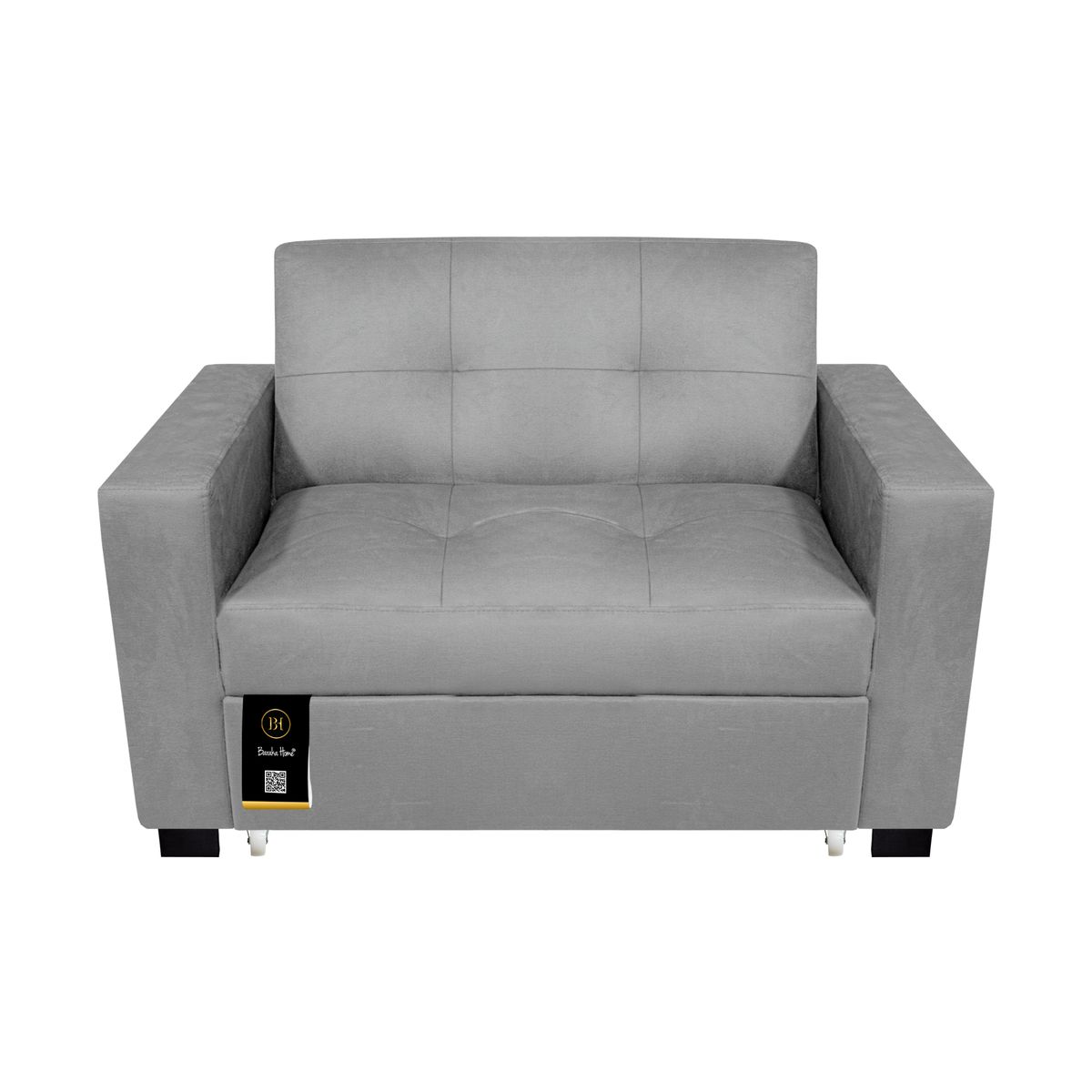 BARAKA HOME - Sofá Cama Madison 1.5 plz - Gris claro