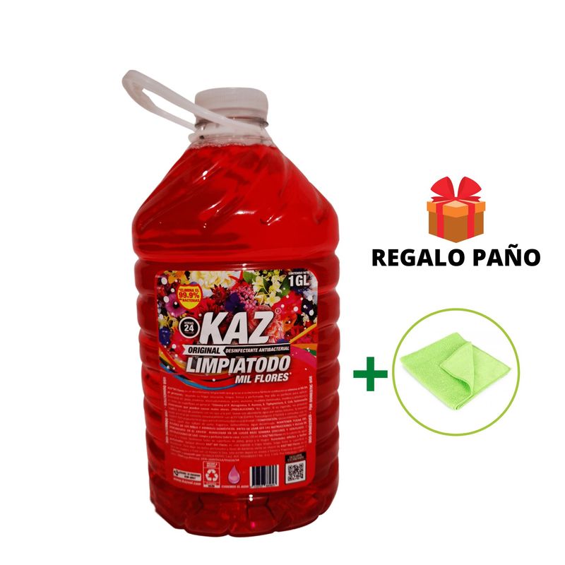 GENERAC - LIMPIATODO LÍQUIDO AROMA FRESA KAZVEL 3.8 LTS+ REGALO
