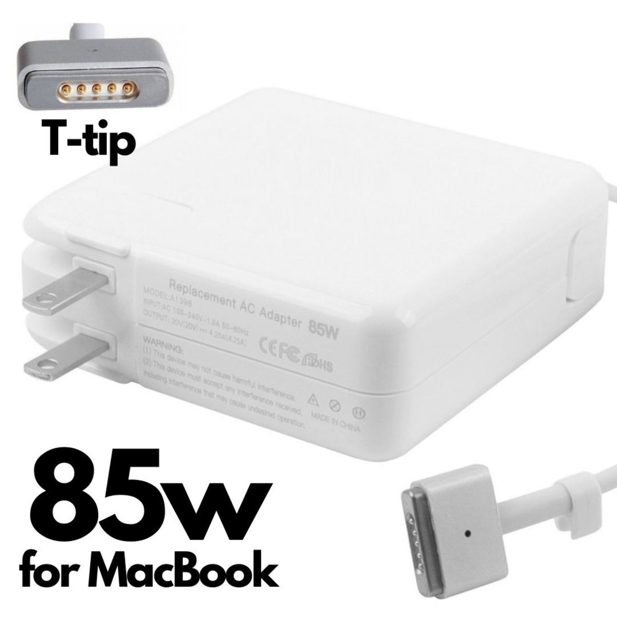 OEM - Cargador MacBook 13'' 15'' 17'' 85w Tipo 2