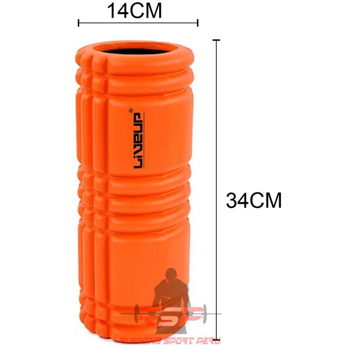 LIVE UP - Rodillo Foam Roller Naranja 33×14cm Live Up