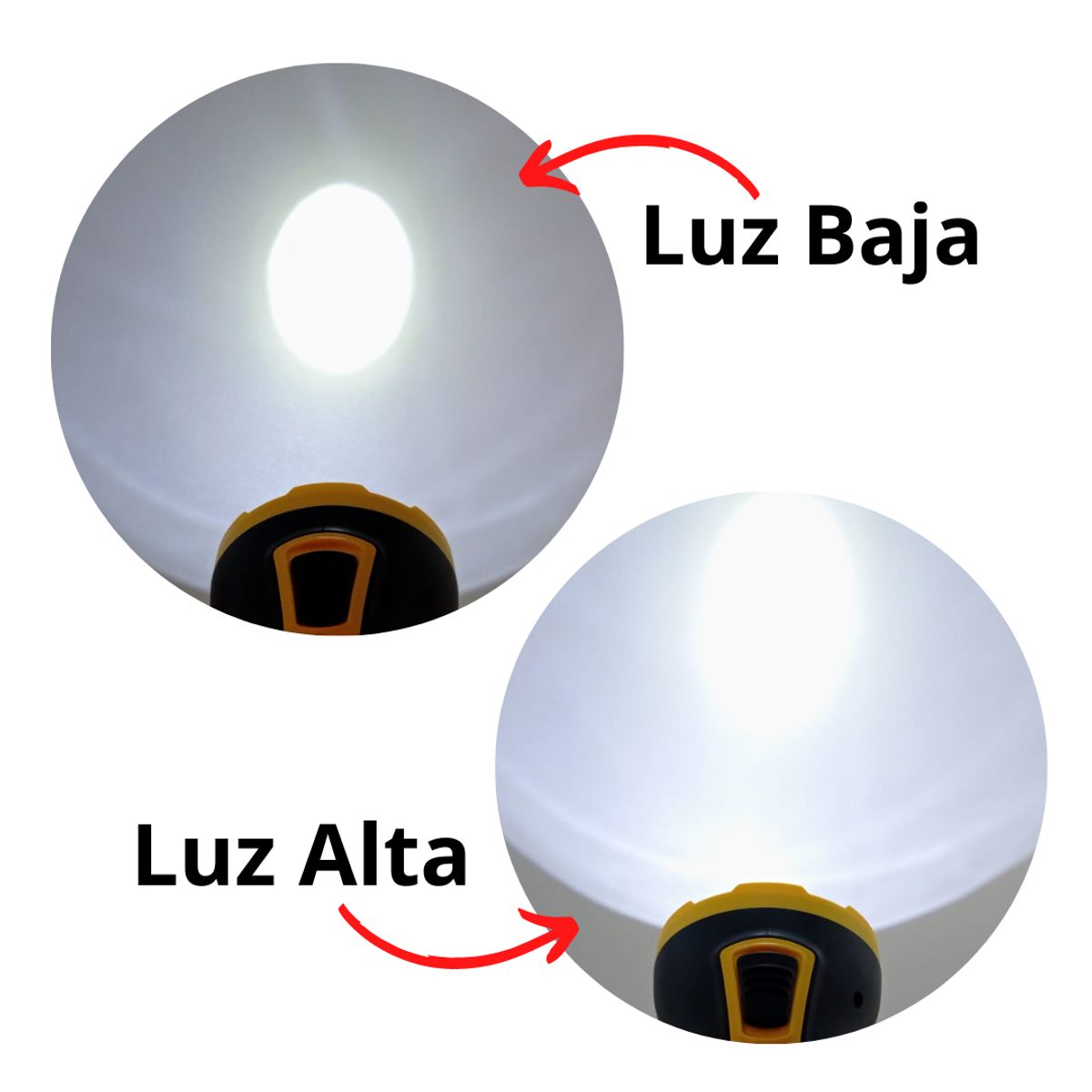 CAFINI - Linterna Potente 5w Recargable 1 Led Cafini CN-1820-5W Amarillo