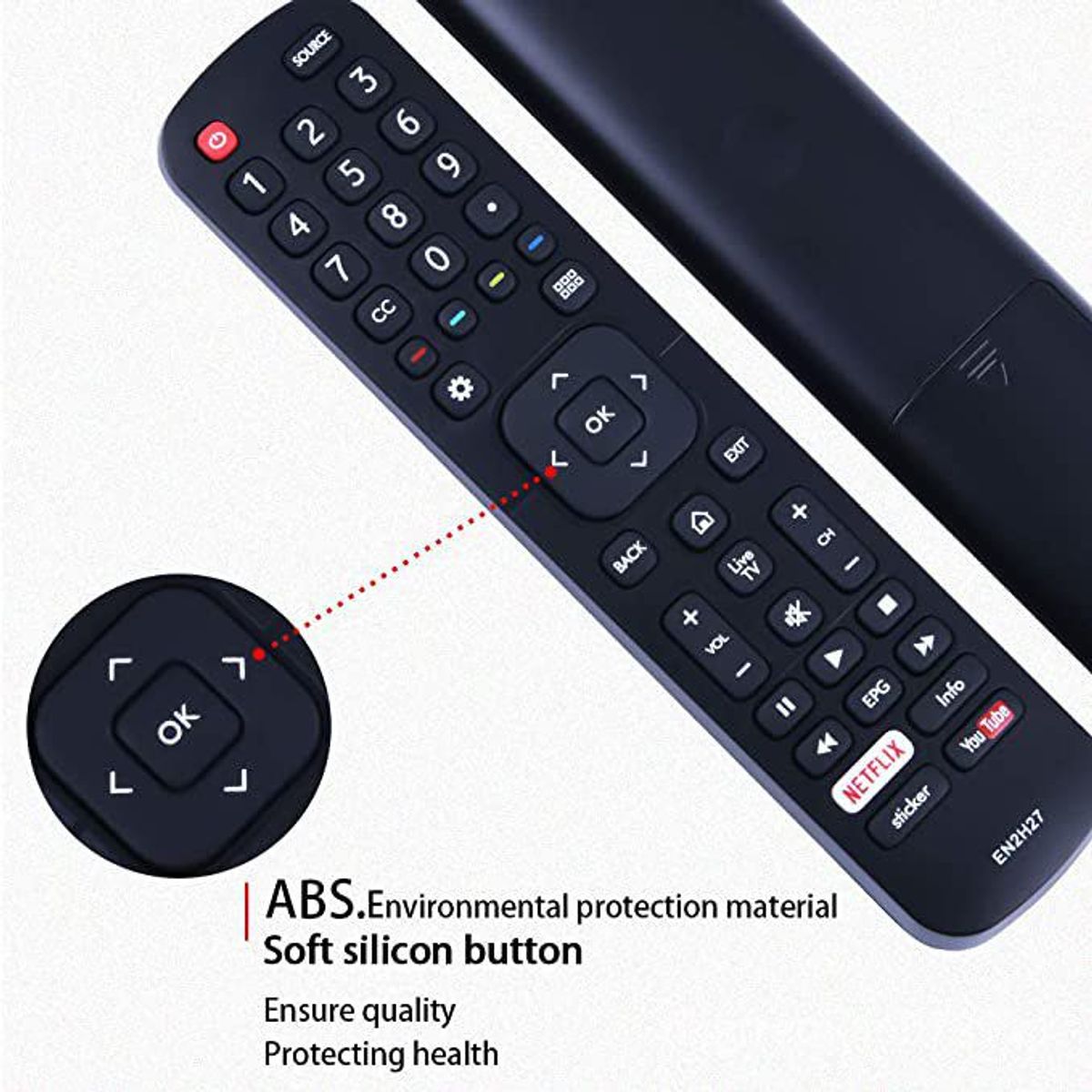 GENERICO - CONTROL REMOTO HISENSE SMART TV LED LCD