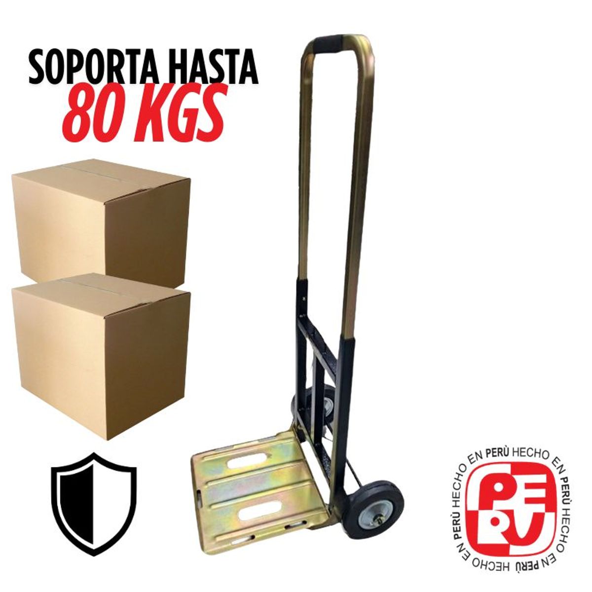 IMSARACKS - Carrito de Compras Plegable de Metal Capacidad 80 kg para Mercado