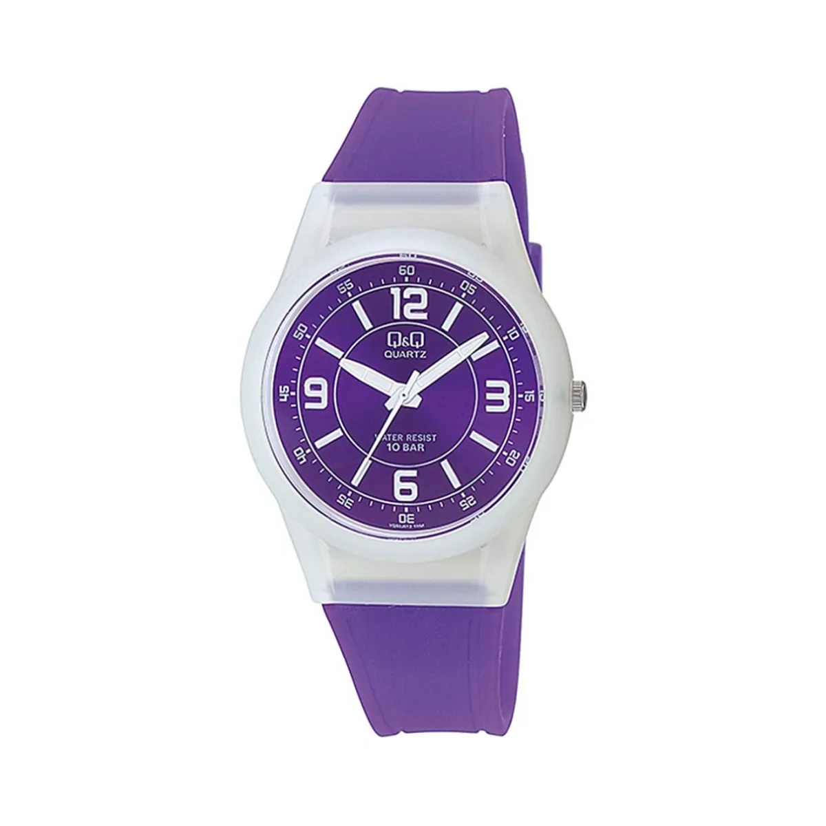 Q&Q - Reloj Q&Q Mujer Color Morado y Resistente al Agua - Ideal Regalo Deportivo Casual y para Uso Diario
