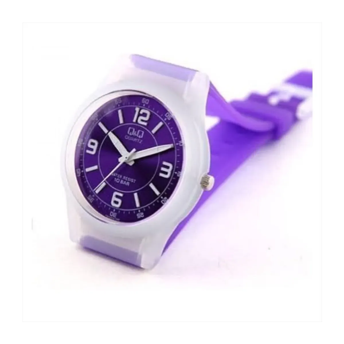 Q&Q - Reloj Q&Q Mujer Color Morado y Resistente al Agua - Ideal Regalo Deportivo Casual y para Uso Diario