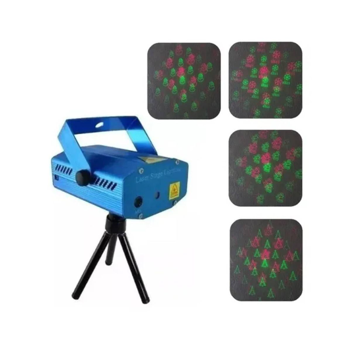 GENERICO - Mini Proyector Laser Rojo y Verde Audioritmico Con Figuras de Puntos