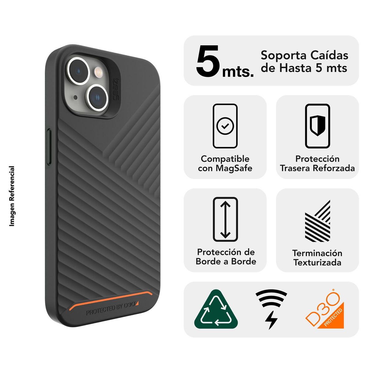 GEAR4 - Case Gear4 Denali Snap para iPhone 14 - Negro