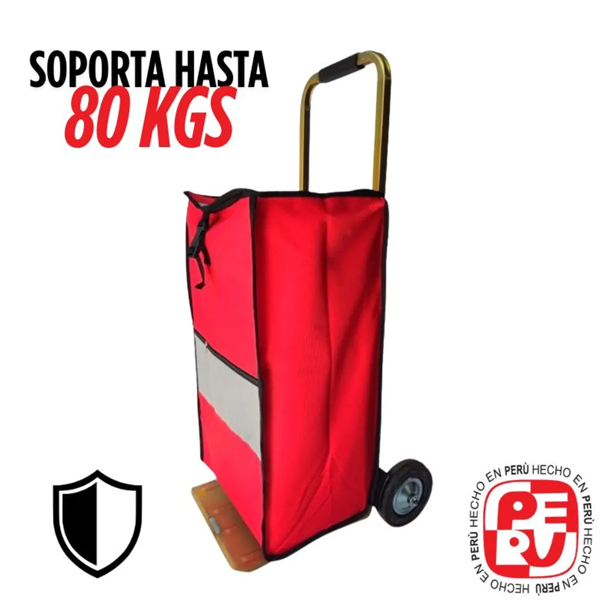 IMSARACKS - Carrito de Compras Plegable con Bolsa de Lona  Estructura Metálica
