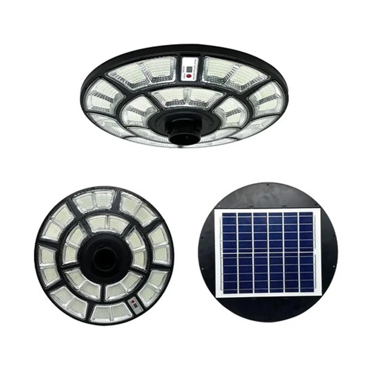 MN ELECTRONICS - Lámpara Farola Solar Circular IP67 360° 300W Tipo OVNI