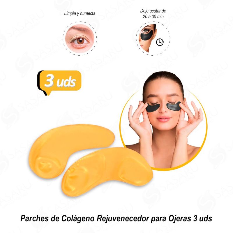 SASARU - Parches de Colágeno  para Ojeras 3 uds