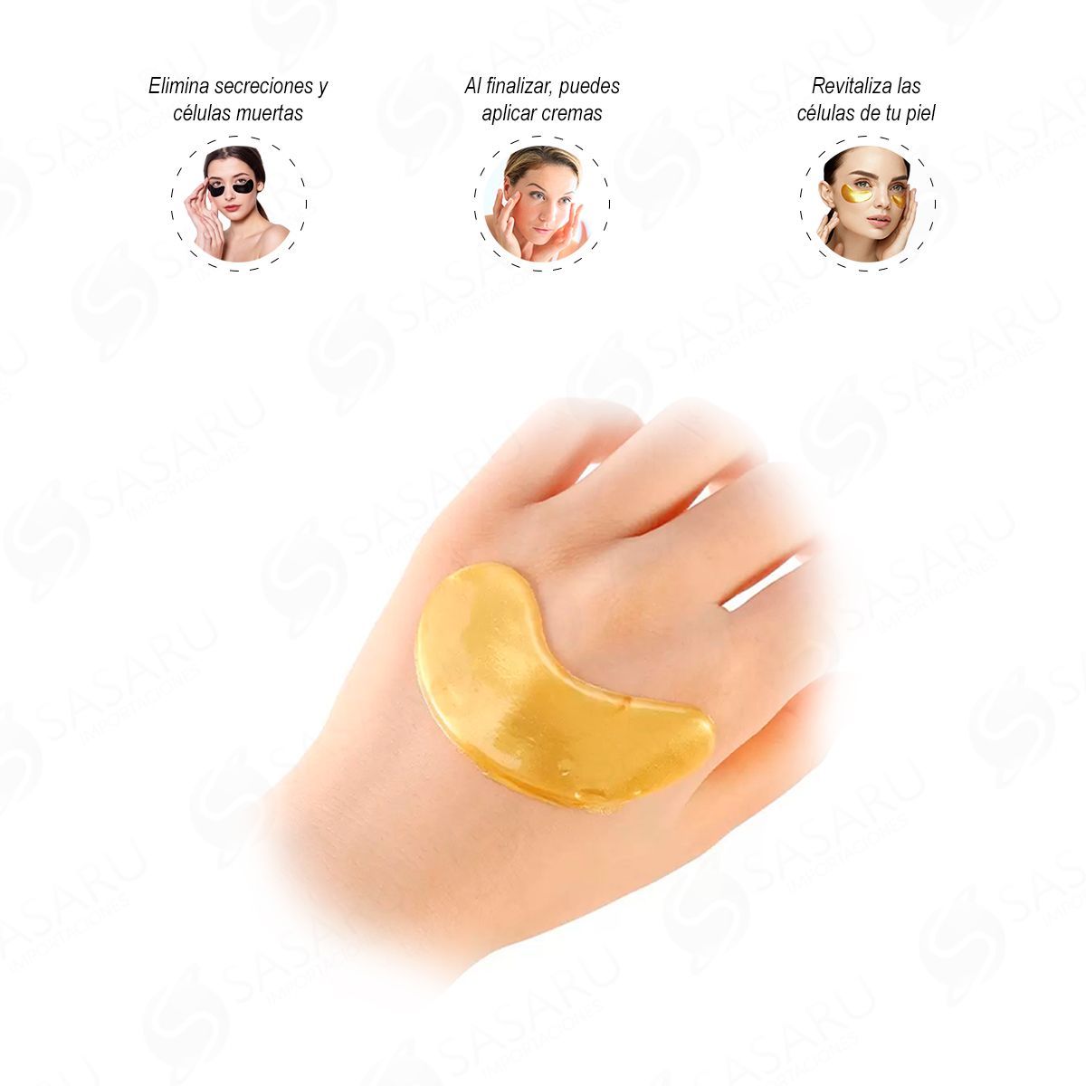 SASARU - Parches de Colágeno  para Ojeras 3 uds
