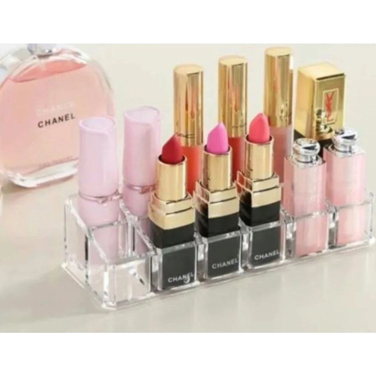 GENERICO - Organizadores en acrilico de 12 compartimientos para labial