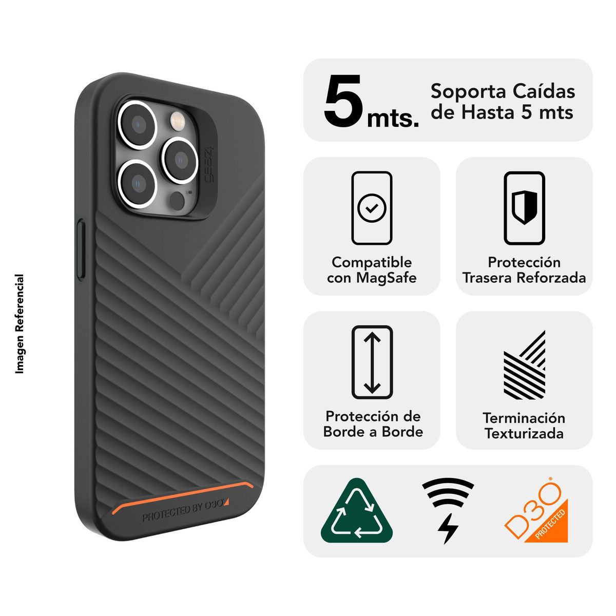 GEAR4 - Case Gear4 Denali Snap para iPhone 14 Pro - Negro
