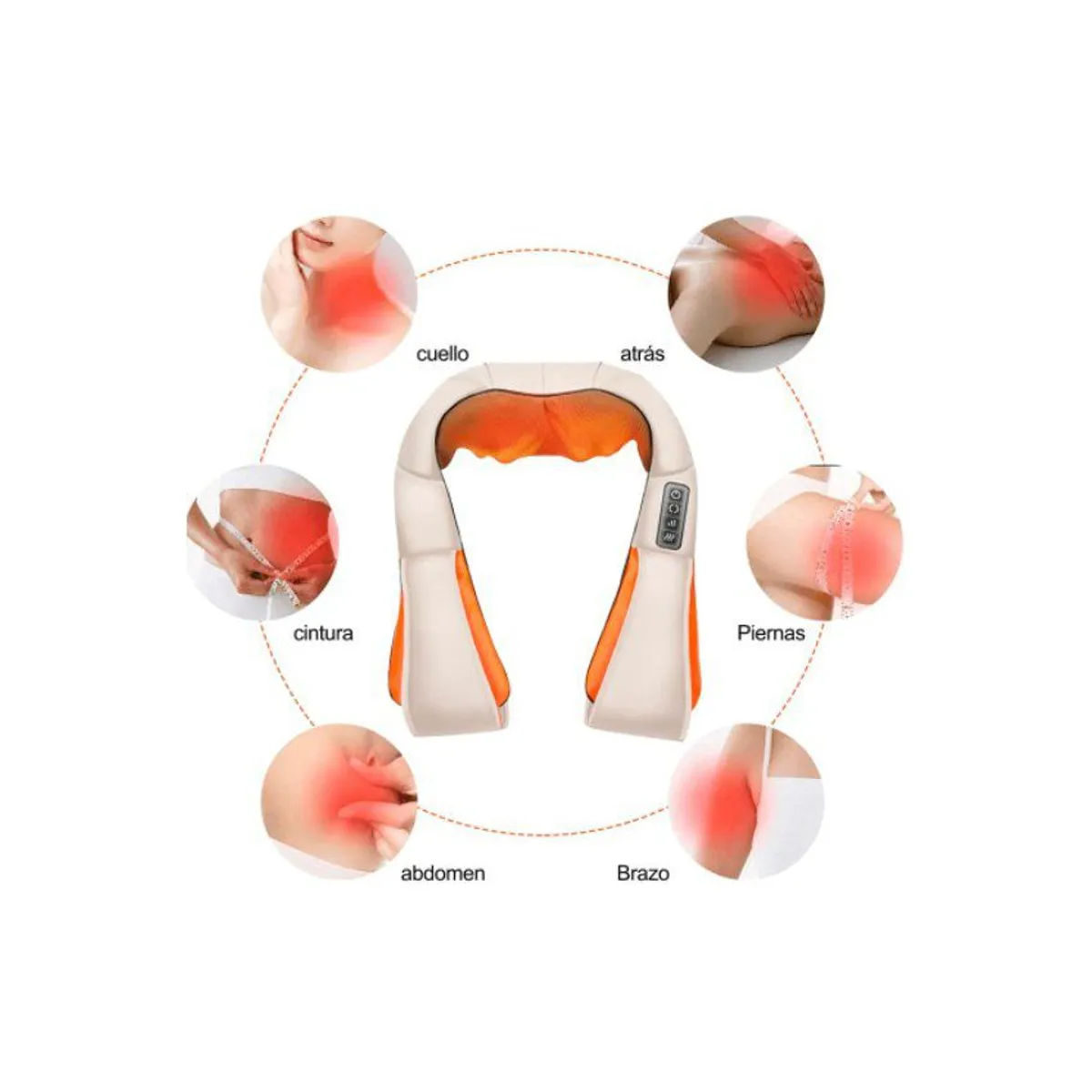 GENERICO - Masajeador electrico para cuello y hombre  con infrarojo de calidad