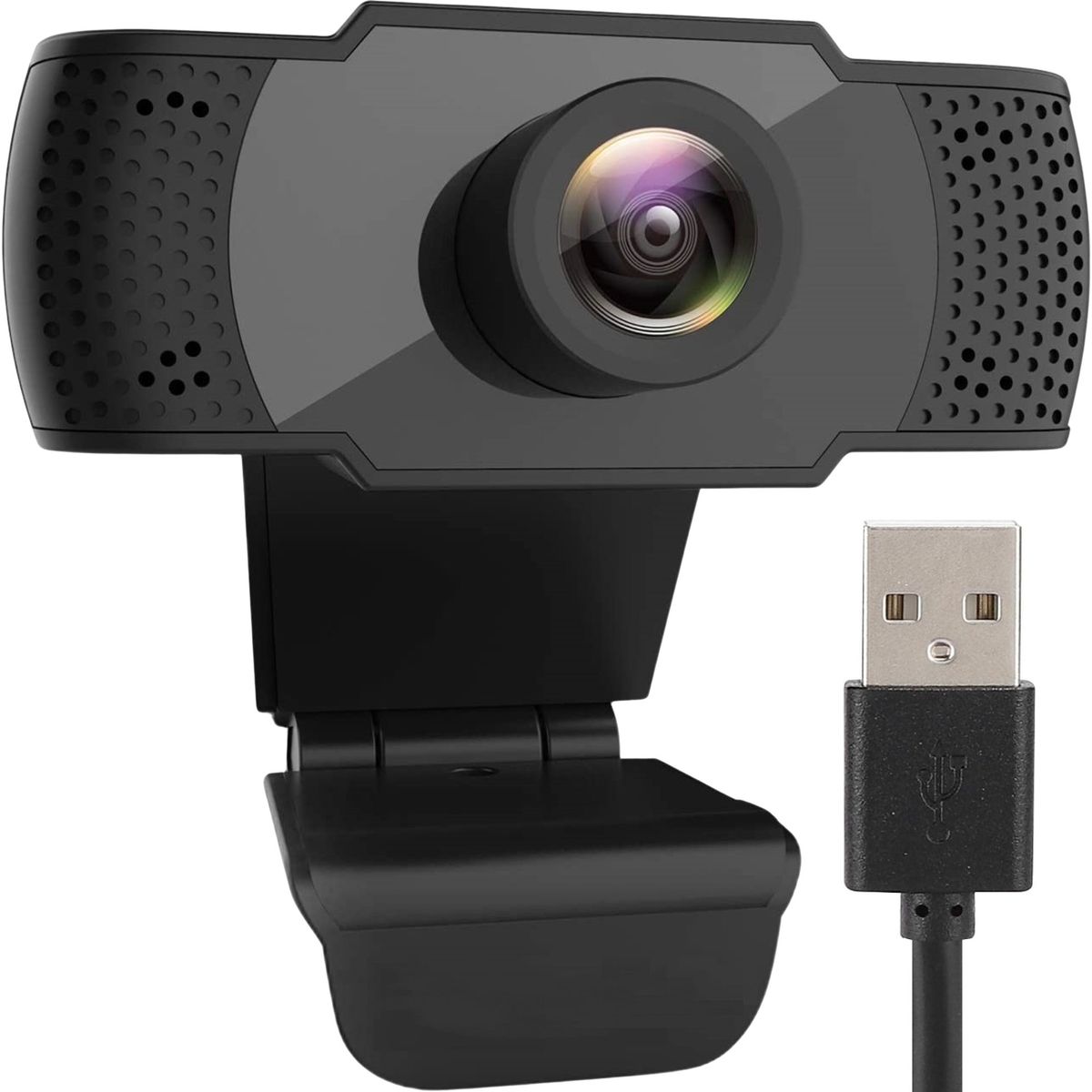 OEM - Webcam 1080p Full HD 30 FPS Cámara Web c/ Micrófono Cable 1.4m USB 2.0
