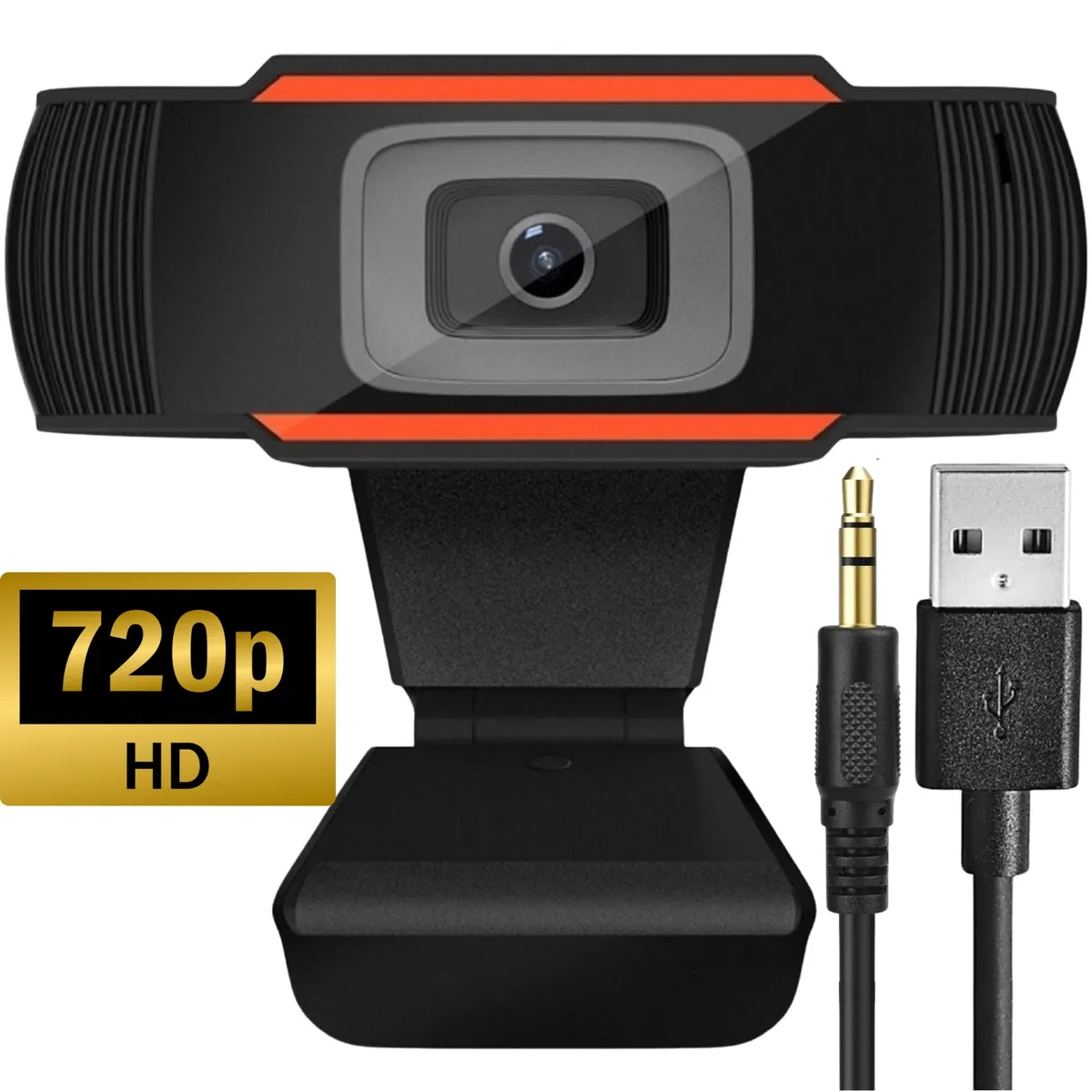 OEM - Webcam 720p HD 25 FPS con Micrófono Jack 3.5 mm Cable 1.4m USB 2.0