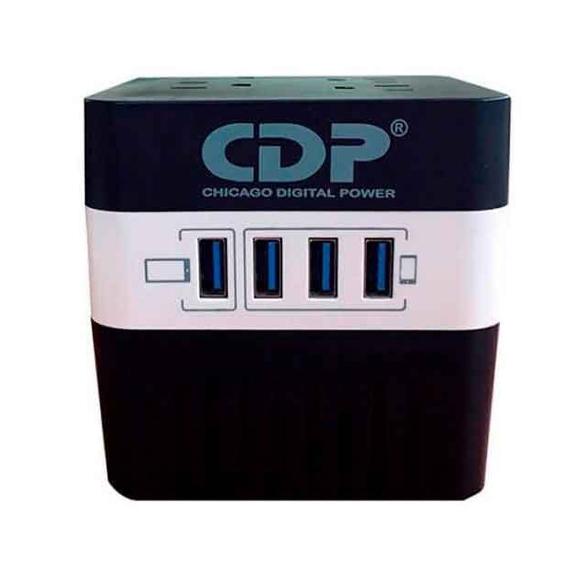 CDP - Estabilizador Corriente Cpu 4 Tomas Cdp Ru-avr604 600va Usb