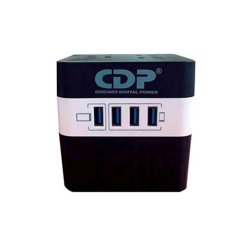 CDP - Estabilizador Corriente Cpu 4 Tomas Cdp Ru-avr604 600va Usb