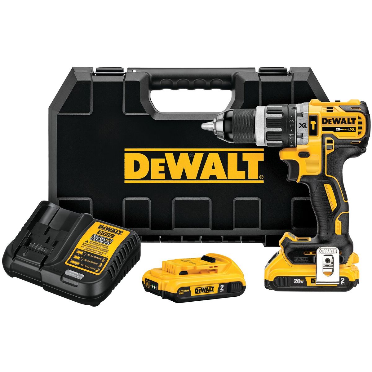 DEWALT - Kit Taladro Percutor Inalámbrico 12 20V XR Dewalt DCD796D2