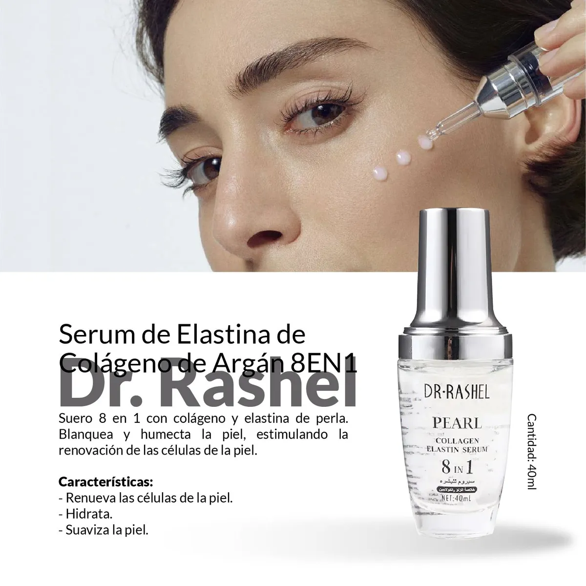 GENERICO - 2 Dr Rashel Suero de elastina de colágeno perla 8EN1.