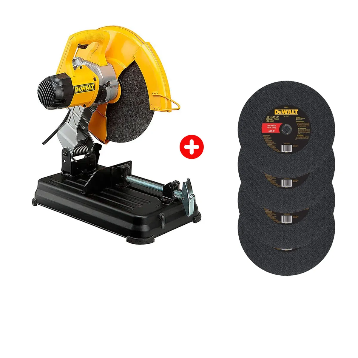 DEWALT - Tronzadora de Metal 14'' 2300W + 4 Discos Dewalt D28730-K4